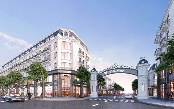 Phối cảnh dự án CIC-Luxury tại trung tâm TP Lào Cai với dòng sản phẩm shophouse cao cấp.